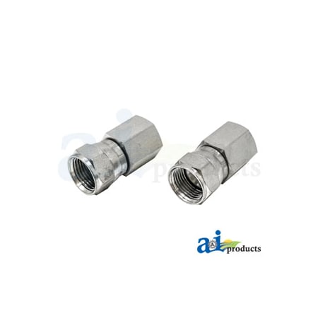 A & I Products Straight Female JIC Swivel X Male NPT Adapter (2 Pack) 3.75" x4" x2" A-43D40